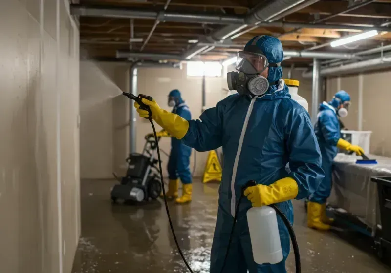 Basement Sanitization and Antimicrobial Treatment process in Winooski, VT